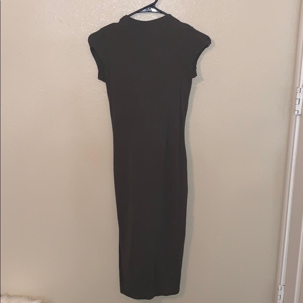 Olive green bodycon dress